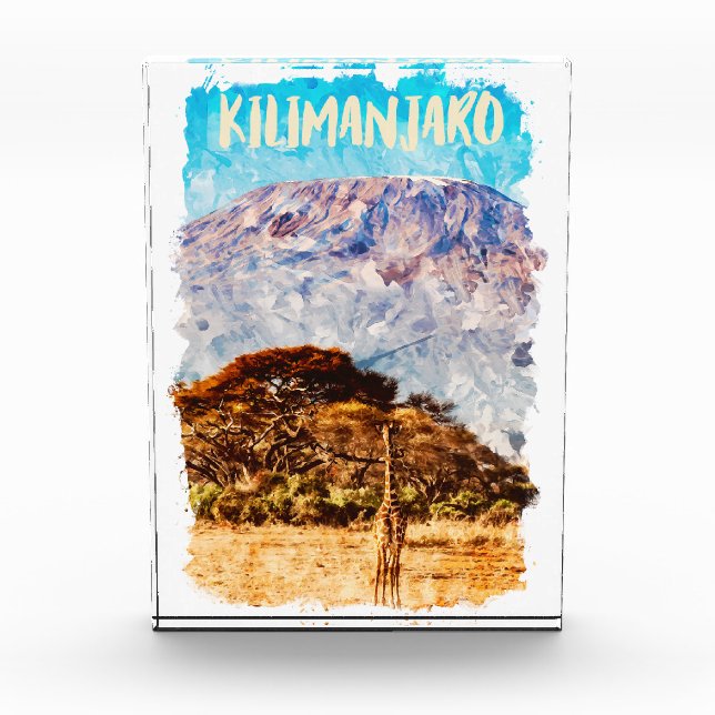 Mount Kilimanjaro Tanzania Africa Travel Photo Block (Front)