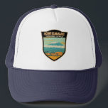 Mount Kilimanjaro Tanzania Africa Vintage Trucker Hat<br><div class="desc">Mount Kilimanjaro vector artwork design. It is the highest mountain in Africa and the tallest freestanding mountain in the world.</div>