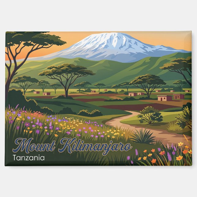 Mount Kilimanjaro Tanzania Magnet (Front)