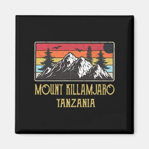 Mount Kilimanjaro Tanzania Vintage Retro Climbing  Magnet