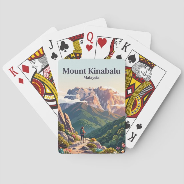 Mount Kinabalu Malaysia Playing Cards (Back)