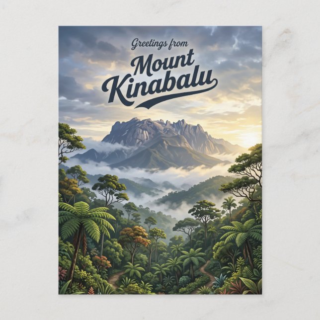 Mount Kinabalu Malaysia Postcard (Front)