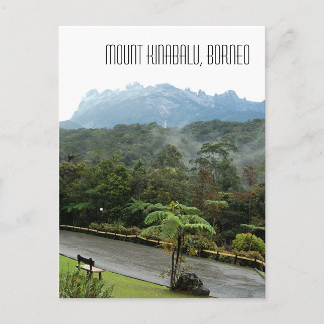 Mount Kinabalu Mountain Landscape Sabah Borneo Postcard (Front)