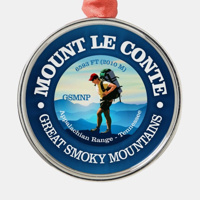 Mount Le Conte (C) Metal Tree Decoration (Front)