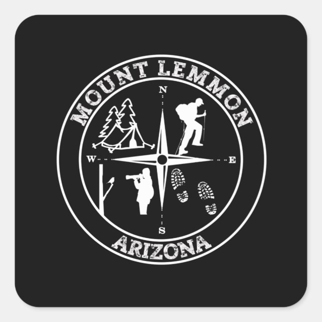MOUNT LEMMON SQUARE STICKER (Front)