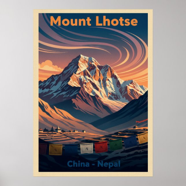 Mount Lhotse Nepal-China V06 Poster (Front)