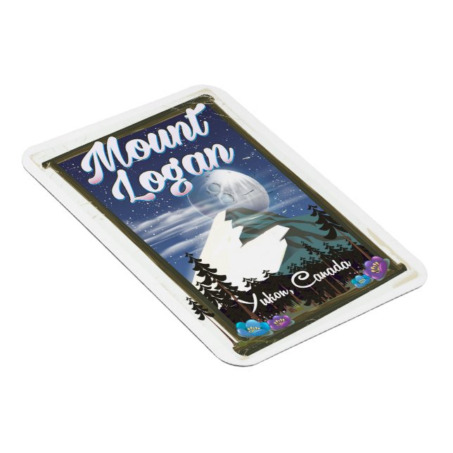 Mount Logan , Yukon, Canada Magnet (Right Side)