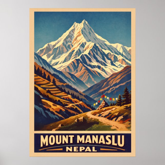 Mount Manaslu Nepal V01 Poster (Front)