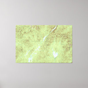 Mount Marcy Topographical Map - Adirondack Park Canvas Print