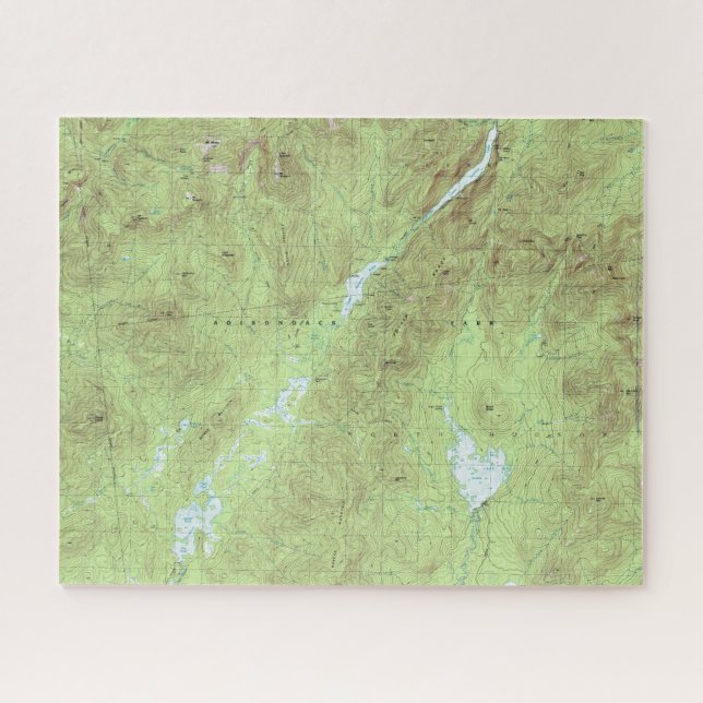 Mount Marcy Topographical Map - Adirondack Park Jigsaw Puzzle (Horizontal)