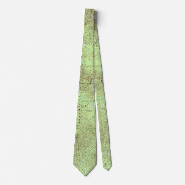 Mount Marcy Topographical Map - Adirondack Park Tie (Front)