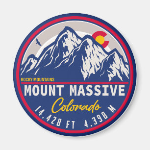 Mount Massive Colorado - 14ers fourteener hiking Magnet