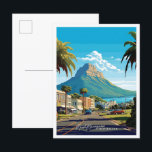 Mount Maunganui New Zealand Travel illustration Postcard<br><div class="desc">Mount Maunganui New Zealand Art vintage travel place illustration</div>
