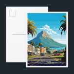 Mount Maunganui New Zealand Travel illustration Postcard<br><div class="desc">Mount Maunganui New Zealand Art vintage travel place illustration</div>