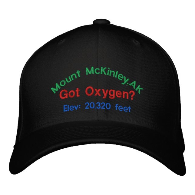 Mount McKinley Alaska Elevation Cap (Front)