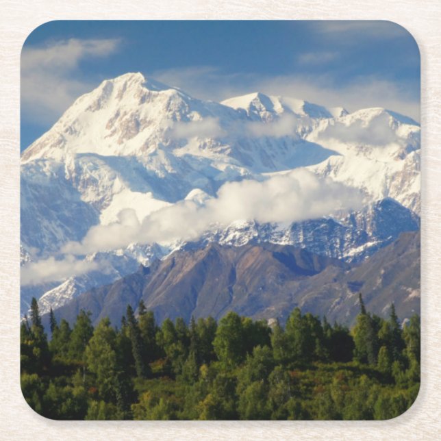 Mount McKinley Square Paper Coaster (Front)