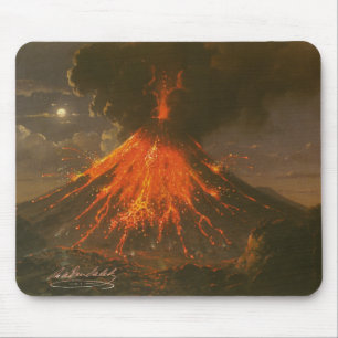 "Mount Merapi on Java" Raden Saleh® Muismat Mouse Pad