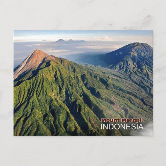 Mount Merapi Volcano in Indonesia Postcard (Front)