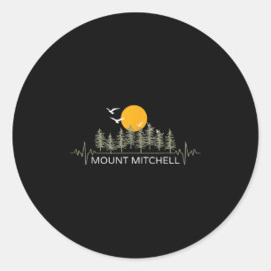 Mount Mitchell Heartbeat Nature Camper Hiking  Classic Round Sticker