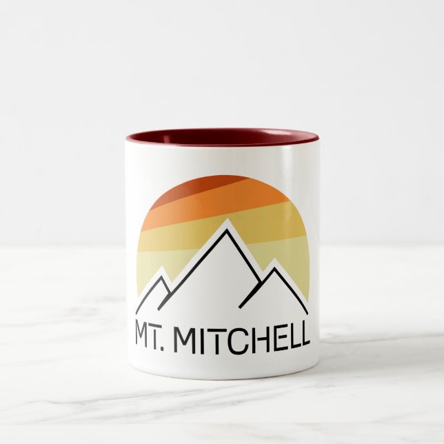 Mount Mitchell Retro Two-Tone Coffee Mug (Center)