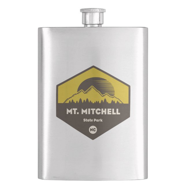 Mount Mitchell State Park Hip Flask (Front)