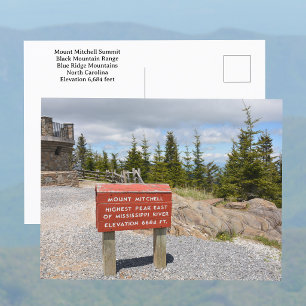 Mount Mitchell Summit North Carolina Photo Postcard