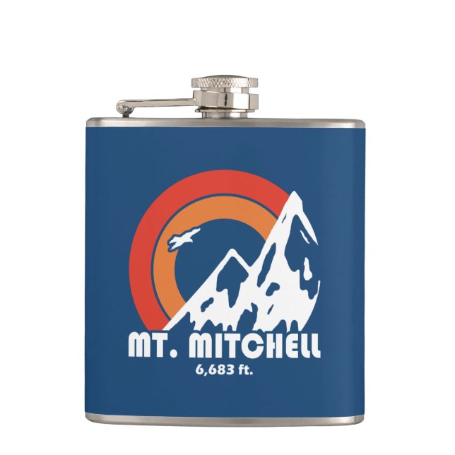 Mount Mitchell Sun Eagle Hip Flask (Front)