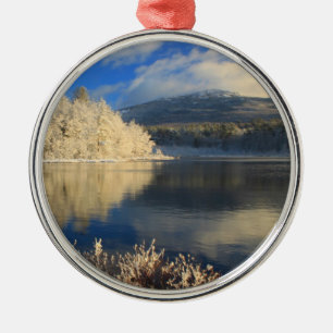 Mount Monadnock First Snow Metal Tree Decoration