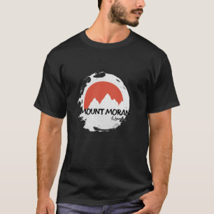 Mount Moran Mountains Wyoming Hiking Outdoors Retr T-Shirt