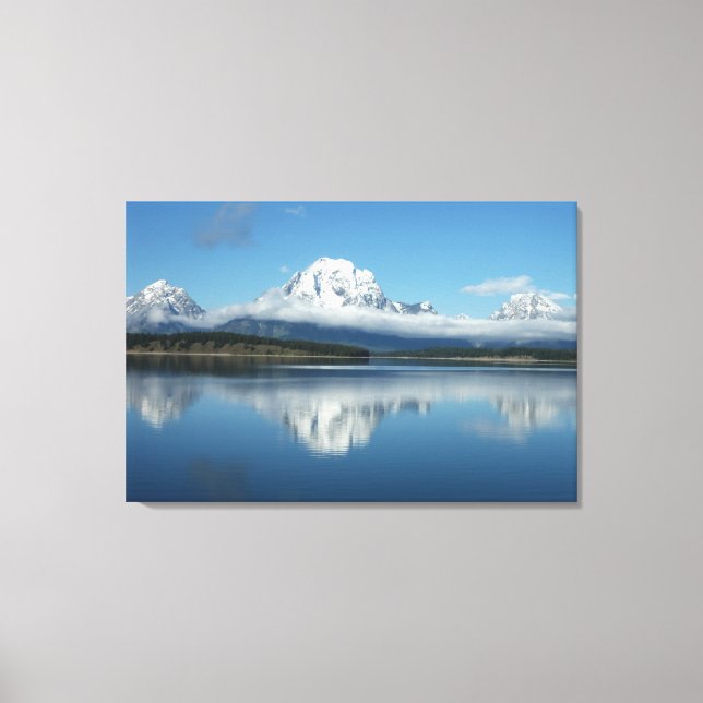 Mount Moran Reflection at Grand Teton Canvas Print (Front)