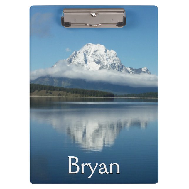 Mount Moran Reflection at Grand Teton Clipboard (Front)