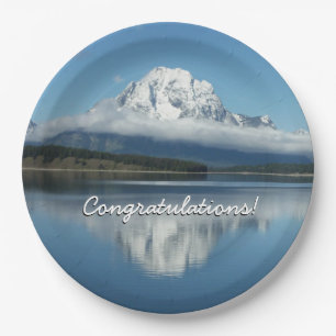 Mount Moran Reflection at Grand Teton Paper Plate