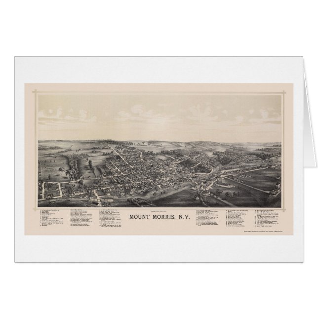 Mount Morris, NY Panoramic Map - 1893 (Front Horizontal)