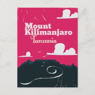 Mount Mount kilimanjaro vintage cartoon poster Postcard