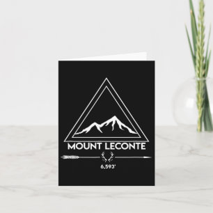 Mount Mt Leconte Smoky Mountains Tennessee Hiking Card