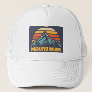 Mount Muir California Retro Turquoise Trucker Hat