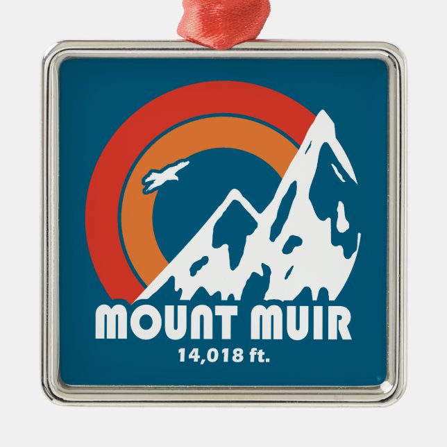 Mount Muir California Sun Eagle Metal Tree Decoration (Front)
