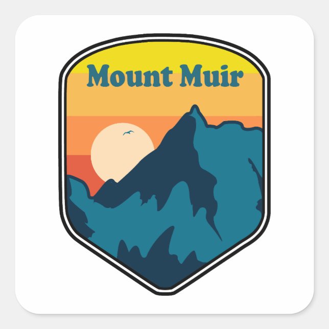 Mount Muir California Sunrise Square Sticker (Front)