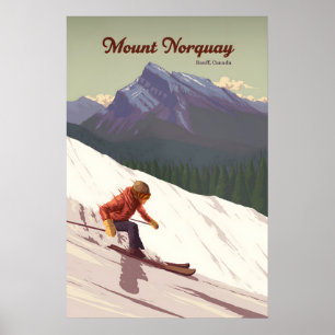 Mount Norquay Banff Canada Ski Resort Travel Poster