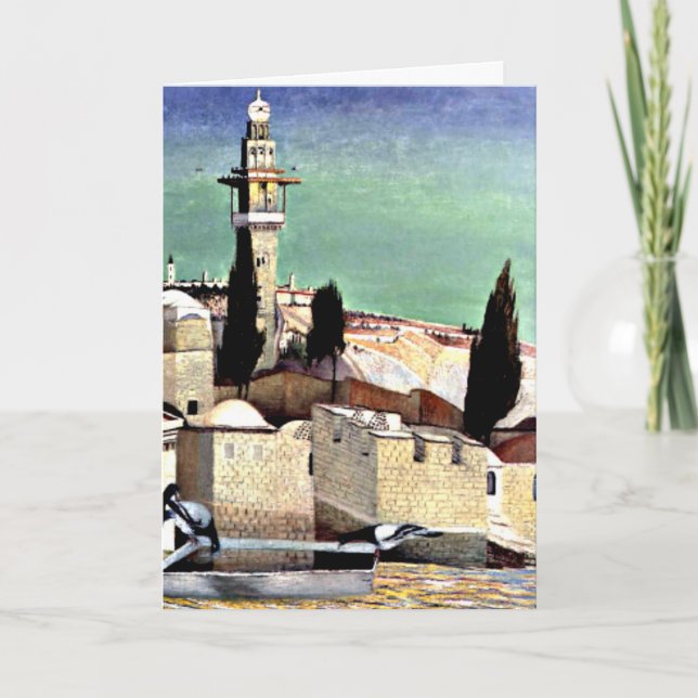 Mount of Olives in Jerusalem Card (Front)