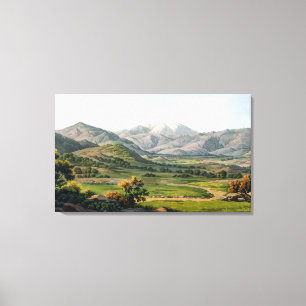 Mount Olympus, as seen between Larissa and Baba, p Canvas Print