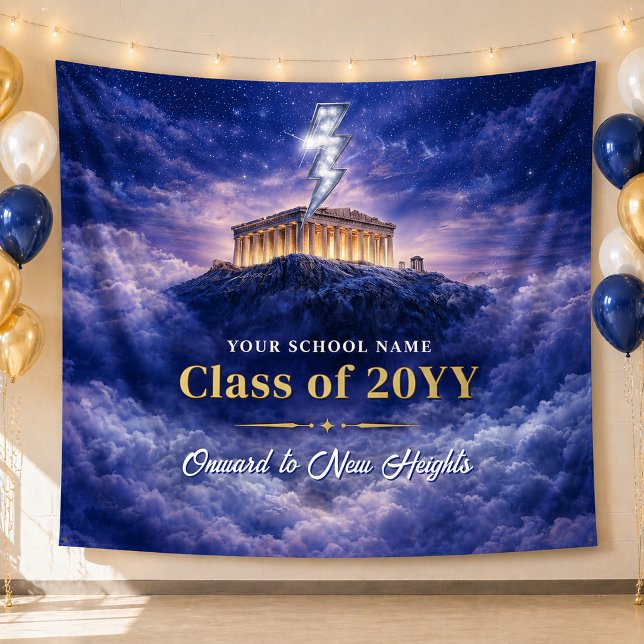 Mount Olympus Class Graduation Banner, Custom Prom Tapestry (Mount Olympus Class Graduation Banner, Custom Prom Tapestry)