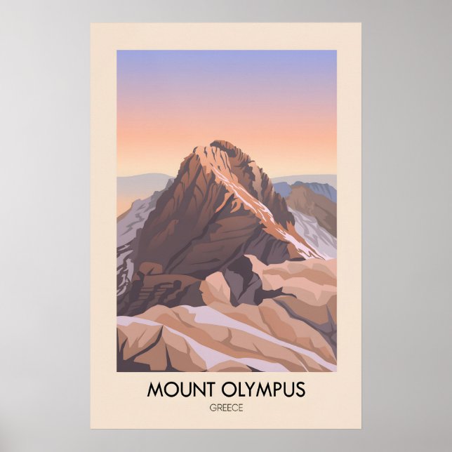 Mount Olympus Greece Travel Poster (Front)