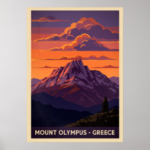 Mount Olympus Greece V04 Poster
