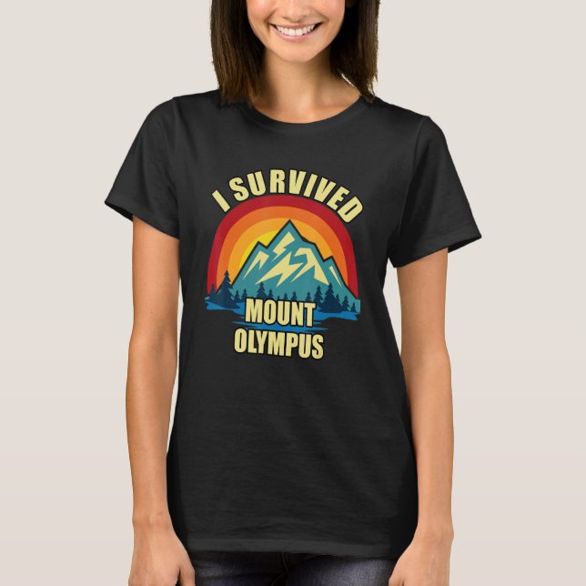 Mount Olympus Hiking Mountian Climbing T-Shirt (Front)