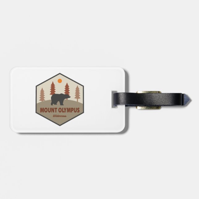 Mount Olympus Wilderness Utah Bear Luggage Tag (Back Horizontal)