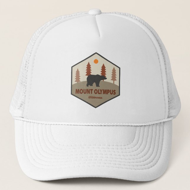 Mount Olympus Wilderness Utah Bear Trucker Hat (Front)