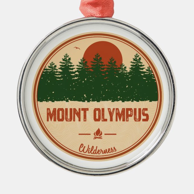 Mount Olympus Wilderness Utah Metal Tree Decoration (Front)