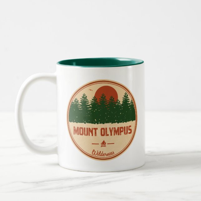 Mount Olympus Wilderness Utah Two-Tone Coffee Mug (Left)