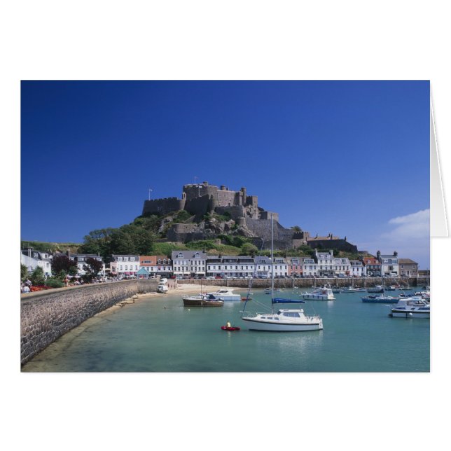 Mount Orgueil Castle and harbour, Gorey, Jersey (Front Horizontal)